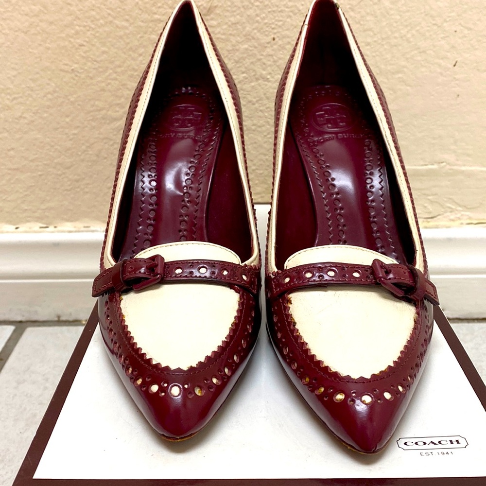 Tory Burch size 5 maroon , wear only one times